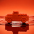 Small vintage truck bath bomb red orange