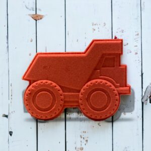 Red orange dump truck bath bomb