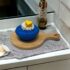 Blue mini pie bath bomb